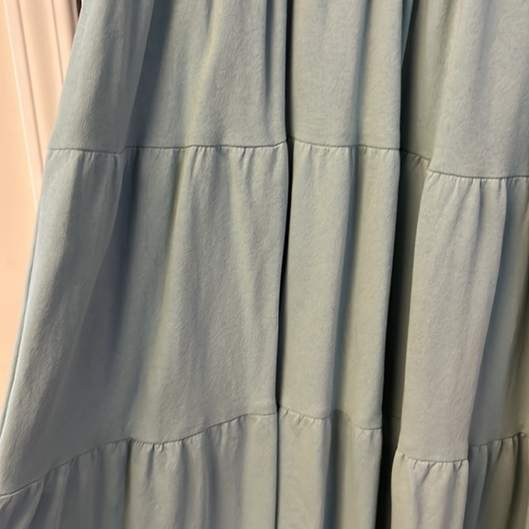 Mint Green Cotton Jersey Tiered Maxi Dress - Picture 3 of 4